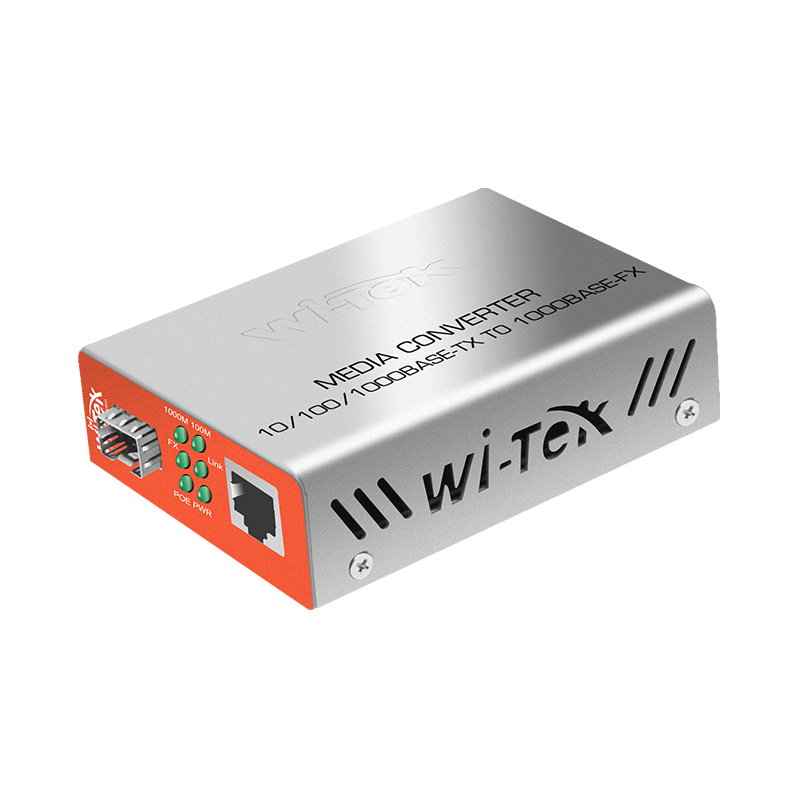 Wi-Tek WI-MC111G Gigabit Ethernet SFP Fiber Ethernet Media converter - 1 x Gigabit Ethernet Port + 1 x Fiber Optic Port (SFP)
