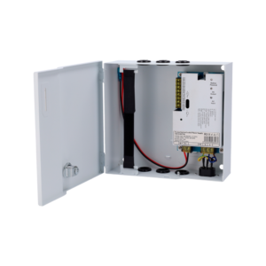iSecure AC-12DC5A-BAT7AH 5A Access Control Power Distribution Cabinet - With Battery Slot - Adjustable 11VDC-15VDC Output
