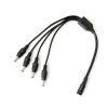 iSecure CC6100-4 1-In (Female) To 4-Out (Male) 4-Way DC Power Splitter Cable