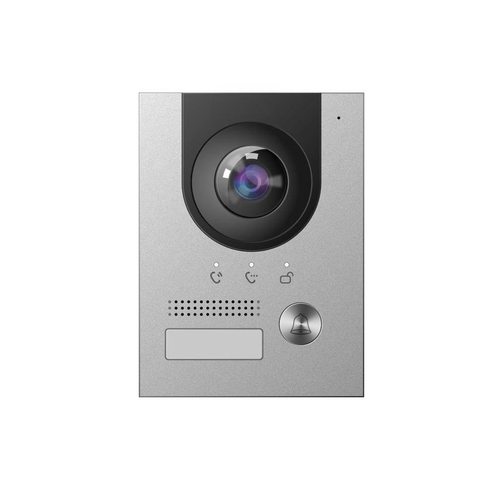 D-Tech DH-VTO2202F-P-S3 2-Wire Hybrid PoE IP Video Intercom Outdoor Station - 2MP 1080P Ultra Wide Angle Fisheye Camera - IP65 Weatherproof