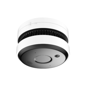 D-Tech DHI-HY-SAV849HAP-E Fire Alarm Series AI (Artificial Intelligence) H265 5MP PoE IP IR (20m) 90dB Real-WDR Indoor Flame Detection / Smoke Sensing Network Camera with 2mm Ultra Wide Angle Lens - Built-in Buzzer - Alarm in/Out - Audio In/Out - Built-in Mic + Speaker