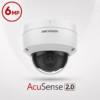 Hikvision DS-2CD2166G2-ISU-4MM AcuSense Generation 2 AI (Artificial Intelligence) Darkfighter-Powered H265 6MP PoE IP EXIR (30m) 120dB True-WDR Low-light (0.003 Lux Colour) Weatherproof Vandalproof Dome Camera with 4mm Fixed Lens - With Built-in Audio Mic - Alarm Input / Output
