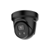 Hikvision DS-2CD2366G2-ISU/SL-BLK-2.8MM AcuSense Gen 2 H265 6MP PoE IP Darkfighter-Powered Low-Light (0.003 Lux) EXIR (30m) 120dB True-WDR Weatherproof Black Eyeball Turret Camera with 2.8mm Fixed Lens, with Built-in Audio Mic + Speaker + Strobe + Siren - With Audio In/Out & Alarm In/Out