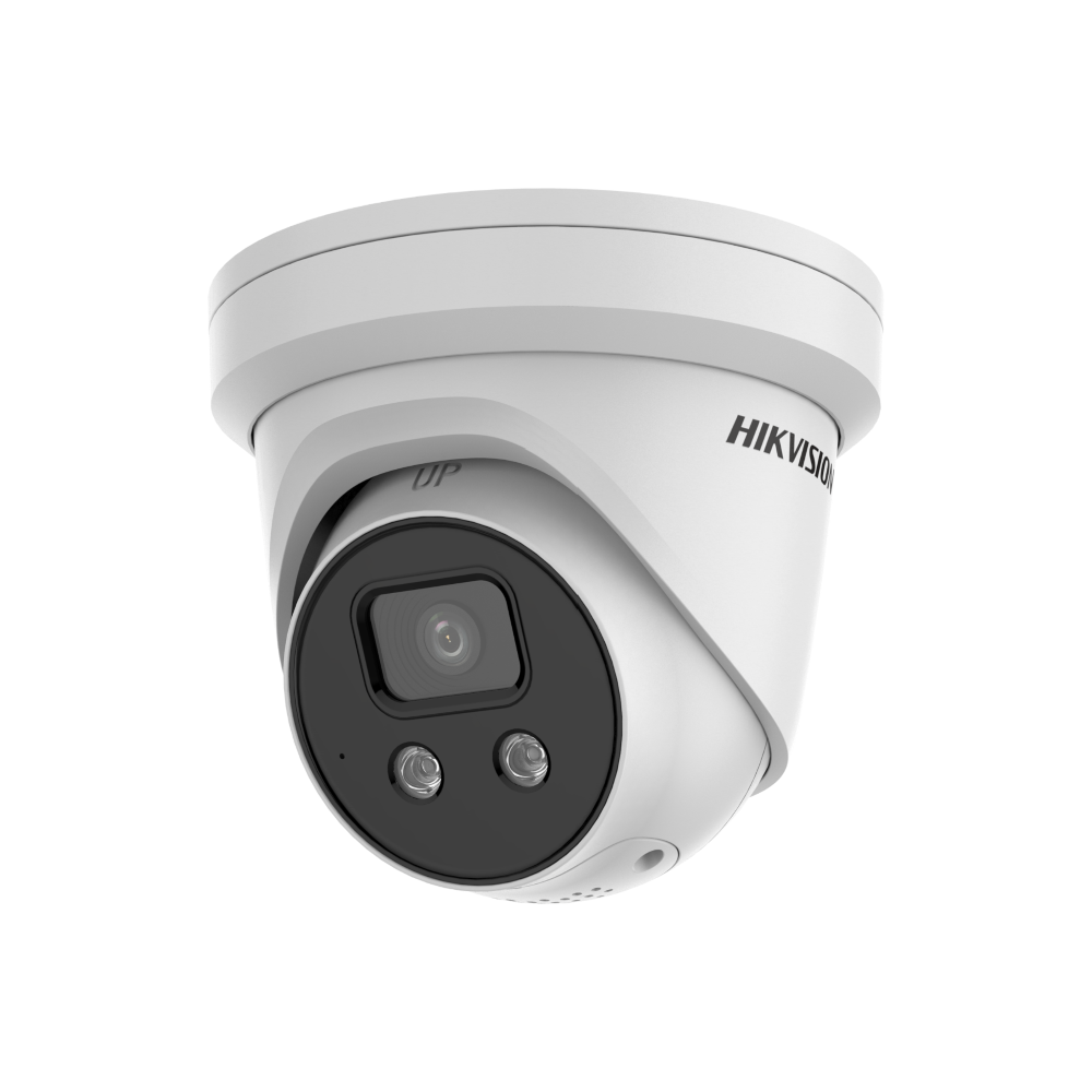 Hikvision DS-2CD2366G2-IU-2.8MM AcuSense Gen 2 H265 6MP PoE IP Darkfighter-Powered Low-Light (0.003 Lux) EXIR (30m) 120dB True-WDR Weatherproof Eyeball Turret Camera with 2.8mm Fixed Lens, with Built-in Audio Mic