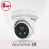 Hikvision DS-2CD2386G2-ISU/SL-2.8MM AcuSense Gen2 H265 4K 8MP PoE IP EXIR (30m) 120dB True-WDR Darkfighter-Powered Low-light (0.003 Lux Colour) Weatherproof Eyeball Turret Camera with 2.8mm Fixed Lens, with Built-in Audio Mic + Strobe Light + Audio Alarm Siren + Speaker