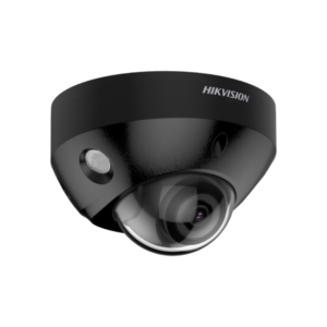 Hikvision DS-2CD2566G2-IS-BLK-2.8MM AcuSense H265 6MP PoE IP EXIR (30m) Ultra-Low-Light (0.003 Lux Colour) 120dB True-WDR Weatherproof Vandalproof Mini Dome (Wedge / Hockeypuck) BLACK Camera with 2.8mm Fixed Lens - Built-In Audio Mic