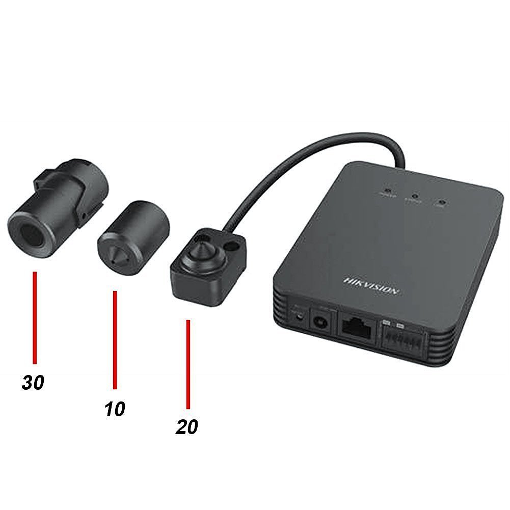 Hikvision DS-2CD6425G1-20 6-Line 120dB True WDR 2MP 1080P PoE IP Low-light (0.002 Lux Color) Covert Mini Pinhole Board Camera with 3.7MM L20 Cone Shape Fixed Lens, 8m Long Lead