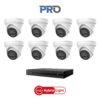 HiLook HL6MPPROIPCCTVKIT5 6MP Pro IP CCTV Kit with -> 1 * NVR-216MH-K/16P NVR (Without HDD) + 8 * IPC-T363H-MU-2.8MM 6MP Smart-Hybrid-Light Pro IP Turret Cameras