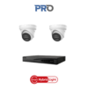 HiLook HL8MPPROIPCCTVKIT1 8MP Pro IP CCTV Kit with -> 1 * NVR-104MH-K/4P AI NVR (Without HDD) + 2 * IPC-T383H-MU-2.8MM 4K 8MP Smart-Hybrid-Light Pro IP Turret Cameras