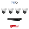 HiLook HL8MPPROIPCCTVKIT2 8MP Pro IP CCTV Kit with -> 1 * NVR-104MH-K/4P AI NVR (Without HDD) + 4 * IPC-T383H-MU-2.8MM 4K 8MP Smart-Hybrid-Light Pro IP Turret Cameras