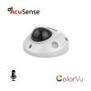 Hikvision DS-2CD2547G2-LS-2.8MM ColorVu H265 4MP PoE IP Warm-White-Light (30m) 130dB True-WDR Ultra-Low-Light (0.0005 Lux Colour) Vandalproof Weatherproof Mini Dome Wedge / Hockeypuck Camera with 2.8mm Fixed Lens - with Built-in Mic - Alarm Int/Out