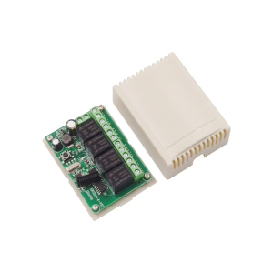 iSecure ICL-DC-4CH-Relay 433MHz Wireless Relay Receiver in a Plastic Enclosure - 4-Channel Relay Control - Used for Gate Automation & Garage Control - 6~30VDC Powered