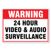 iSecure ICL-A5CCTVAVWSIGN-S Peel-Off Sticker CCTV Surveillance Warning Sign - Audio Video Surveillance -A5 Size - 210mm x 148mm