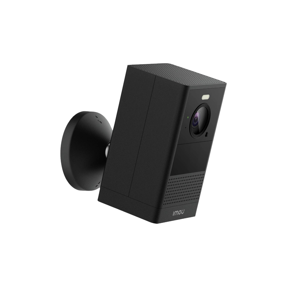 Dahua Imou Cell2 (IPC-B46LP) Black QHD 4MP Wire-Free Battery-Powered Wireless (Dual-Band - 2.4Ghz + 5Ghz) Warm-White-Light (Spotlight - Up To 10m) Active-Deterrence Weatherproof Outdoor Cube Camera with 110° Wide Angle Lens - 2-Way Audio with Built-in Mic + Speaker - 110dB Siren - Rechargeable Battery - Built-in PIR - Cloud Storage