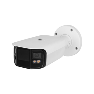 D-Tech DH-IPC-PFW5849-A180-E2-ASTE Panoramic WizMind AI H265 4K 8MP (2 * 4MP Duo) Full-Color (40m White-Light Range) 140dB Ultra-WDR Weatherproof Bullet Camera - 180° Ultra Wide Angle Horizontal FoV with 48° Vertical FoV - Built-in Mic + Speaker