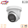HiLook IPC-T269H-MU/SL-2.8MM Ai Deep-Learning H265 6MP Smart-Dual-Light (30m IR + 30m White-Light) Full-Colour 120dB True-WDR Low-Light (0.003 Lux Colour) Active-Deterrence (Strobe + Siren) Weatherproof Eyeball Turret Camera with 2.8mm Fixed Lens - Built-in Mic + Speaker - 105° Horizontal Wide Angle View