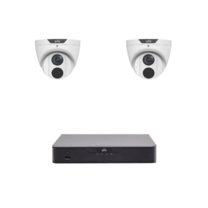 Uniview UNV6MPIPKIT1-L EasyStar 6MP IP CCTV Kit - Includes 1 * NVR301-04B-P4-IQ NVR (Without HDD) + 2 * IPC3616LE-ADF28KM-G EasyStar 6MP IP Turret Cameras