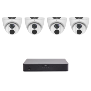 Uniview UNV6MPIPKIT3-L EasyStar 6MP IP CCTV Kit - Includes 1 * NVR501-08B-P8 NVR (Without HDD) + 4 * IPC3616LE-ADF28KM-G EasyStar 6MP IP Turret Cameras