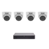 Uniview UNV8MPTGIPKIT2 8MP Tri-Guard IP CCTV Kit - Includes 1 * NVR301-04B-P4-IQ NVR (Without HDD) + 4 * IPC3638SS-ADF28KMC-I1 Tri-Guard 4K 8MP IP Turret Cameras