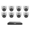 Uniview UNV8MPTGIPKIT4 8MP Tri-Guard IP CCTV Kit - Includes 1 * NVR502-16B-P16-IQ AI NVR (Without HDD) + 8 * IPC3638SS-ADF28KMC-I1 Tri-Guard 4K 8MP IP Turret Cameras