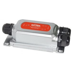 Wi-Tek WI-POE22E-O IP68 Weatherproof Outdoor Full Gigabit PoE Extender / Splitter - 1x 90w PoE Input - 1x 30w PoE + 1x 60w PoE Outputs - Industrial Design