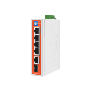Wi-Tek WI-PS206GF-I(V2) Hardened PoE Switch with 4x FE PoE Ports +1x GE Uplink Port + 1x SFP Fiber Port - Smart PoE Watchdog - 110w PoE Power Output - 250m Long Range - DIN-RAIL - PSU Sold Separately
