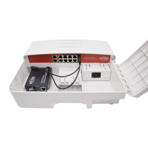 Wi-Tek WI-PS210G-O(V2) Outdoor Weatherproof Unmanaged Network PoE Switch In An Enclosure - 6 * FE PoE Ports + 2 * GbE PoE Ports + 2 * GbE Uplink Ports + 1 * SFP Slot
