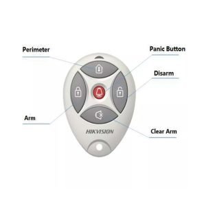 Hikvision DS-19K00-Y Wireless Remote Keyfob with 4 Buttons - Compatible with Gen1 AX Hybrid and Gen1 AX Wireless Alarms