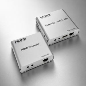 iSecure ICL-HDMI100-LOOP 4K HDMI Extender Set - Comes with Transmitter + Receiver - Works Over a Single CAT6 Cable - Supports Loop Out - 4K Resolution - 100M Distance