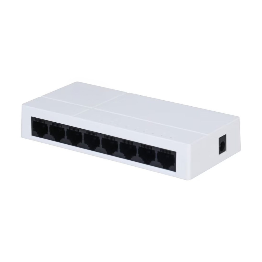 D-Tech DH-PFS3008-8GT-L Unmanaged Full-Gigabit Ethernet 8-Port Network Switch - 5VDC 1A Power Adapter Included