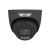 Uniview IPC3638SS-ADF28KMC-I1-BK Prime-Series Tri-Guard Active-Deterrence AI H265 4K 8MP PoE IP EXIR (30m) Warm-White-Light (30m) 130dB True-WDR Ultra-Low-Light (0.001 Lux Colour) Weatherproof Black Eyeball Turret Camera with 2.8mm Fixed Lens – with Built-in Audio Mic + Speaker + Strobe + Siren