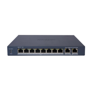 Hikvision DS-3E1510P-EI Smart-Managed-Series Full-Gigabit Network PoE Switch - 8* GbE PoE Ports + 2* GbE Uplink Ports - 110w PoE Budget - Supports Extend Mode