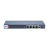 Hikvision DS-3E1518P-EI Smart-Managed-Series 1U Rackmount Full-Gigabit Network PoE Switch - 16* GbE PoE Ports + 1* GbE Uplink Port + 1* SFP Slot - 230w PoE Power - Supports Extend Mode