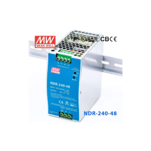 Mean Well NDR-240-48 Single Output Industrial DIN-RAIL Power Supply - 48VDC 5A Output - 240W Output