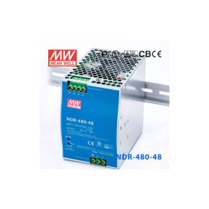 Mean Well NDR-480-48 Single Output Industrial DIN-RAIL Power Supply - 48VDC 10A Output - 480W Output