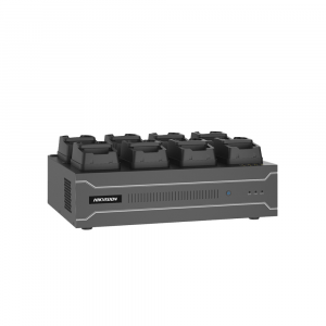 Hikvision DS-MDS001 - 8-Port Desktop Docking / Charging Station for Body Cameras / Bodycam - 2x GbE LAN Ports