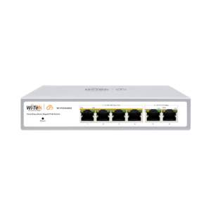 Wi-Tek WI-PCES306G(V2) Full-Gigabit Network PoE Switch with 4 * GbE PoE Ports + 2 * GbE Uplink Ports - 60W PoE Power - Can be Cloud Managed on Wi-Tek Cloud Platform