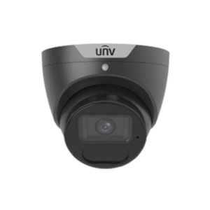 Uniview IPC3616SS-ADF28K-I1-BK LightHunter AI (Artificial Intelligence) H265 6MP PoE IP IR (40m) 130dB True-WDR Weatherproof BLACK Eyeball Turret Camera with 2.8mm Fixed Lens - Built-in Audio Mic