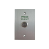 OneTop PB03S GREEN IP65-Rated Weatherproof Stainless Steel "Press To Exit" Slim Push-Button / Switch for Access Control - LED Indicator