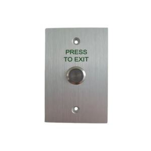 OneTop PB03S GREEN IP65-Rated Weatherproof Stainless Steel "Press To Exit" Slim Push-Button / Switch for Access Control - LED Indicator