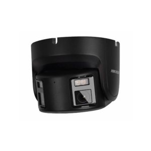 Hikvision DS-2CD2387G2P-LSU/SL-BLK Panoramic Dual-Sensor ColorVu AcuSense Gen 2 Deep-Learning AI (Artificial Intelligence) H265 4K 8MP PoE IP White-Light (30m) 130dB True-WDR Active-Deterrence Weatherproof BLACK Eyeball Turret Camera with 180° Ultra-Wide-Angle Horizontal FoV with 44° Vertical FoV - Built-in Audio Mic + Speaker + Strobe + Siren - Alarm In/Out and Audio Line In/Out