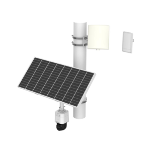 Hikvision DS-2XS3Q47G1-LDWH/C18S40 Solar-Powered Series 4MP ColorVu PT (Pan & Tilt) Camera with 4MM Fixed Lens - Built-in Mic + Speaker (2-Way Audio) - 30w Solar Panel + 16.8Ah Battery - 2.4GHz Wireless Bridge