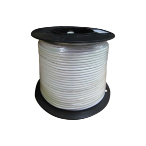 Huier 60141 4-Core Security / Alarm Cable - White Cable - 0.5mm Copper - 100m Length on a Plastic Reel