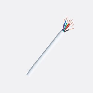 Huier 60159 8-Core Security / Alarm Cable - White Cable - 0.5mm Copper - 100m Length on a Plastic Reel
