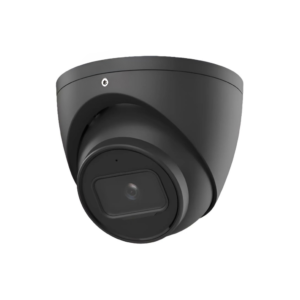 D-Tech IPC-HDW3841EMP-S-S2-BLK-0280B WizSense AI (Artificial Intelligence) SSA SMD 4.0 H265 4K 8MP PoE IP Smart-IR (30m) 120dB True-WDR Starlight Weatherproof BLACK Eyeball Turret Camera with 2.8mm Fixed Lens; with Built-in Audio Mic