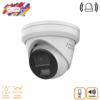 HiLook IPC-T289H-MU/SL-2.8MM Ai Deep-Learning H265 4K 8MP Smart-Hybrid-Light (30m IR + 30m White-Light) Full-Colour 120dB True-WDR Low-Light (0.005 Lux Colour) Active-Deterrence (Strobe + Siren) Weatherproof Eyeball Turret Camera with 2.8mm Fixed Lens - Built-in Mic + Speaker - 108° Horizontal Wide Angle View