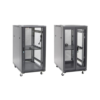 Dynamix RSR22-6X6 22RU Server / Network / Data Cabinet - 600mm Deep (600 x 600 x 1190mm) - Includes 1* Fixed Shelf + 4* Fans + 25* Cage Nuts + 4* Castors & 4* Level Feet - Glass Front Door with Mesh Rear Door
