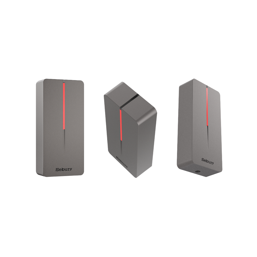 Sebury mReader Access Control Reader – Slimline Zinc Alloy Metal Casing – 12VDC Input – 125KHz and 13.56MHz Dual-Frequency – Supports EM, HID and IC Cards - IP65 Rated Weatherproof - Wiegand 26~37 Bits