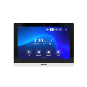 Akuvox C319A SIP Android PoE IP WiFi 10″ (7-Inch) Smart Video Intercom Touchscreen Monitor - Built-in 1MP Camera - Built-in Voice Assistant - Bluetooth & WiFi - Black Frame