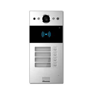 Akuvox R20BX4 Compact 2MP PoE IP IR H264 Outdoor Video Intercom Unit with 4 Call Buttons - Complies with SIP & ONVIF - IP65 Rated - Built-in Mifare & EM Card-Reader – Dual Relay Output – Supports RS485 & Wiegand
